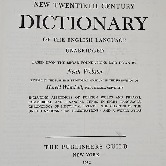 Rare☆1952 Webster New twentieth century dictionary unabridged version - Picture 5 of 15